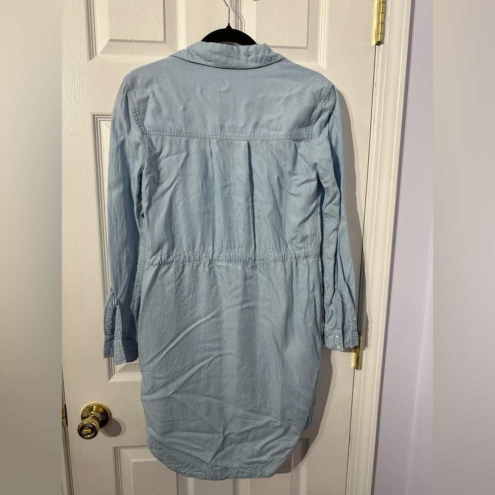 Athleta Light Blue Denim Shirt Dress XS - Picture 15 of 15